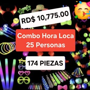 Combo hora loca 25 personas 174 piezas
