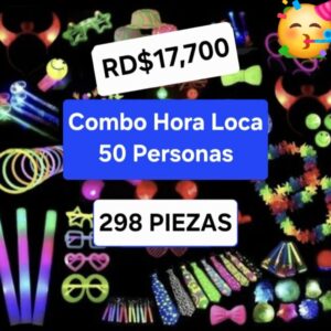 Combo hora loca 50 personas 298 piezas
