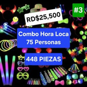 Combo #3 hora loca 75 personas 448 piezas