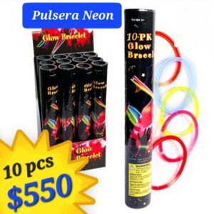 Pulsera neon paquete 10pcs