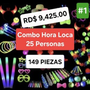 Combo #1 hora loca 25 personas 149 piezas