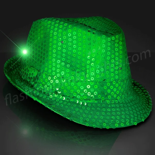 Sombrero con luces led de jazz multicolor
