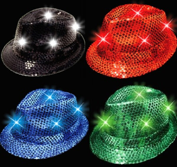 Sombrero con luces led de jazz multicolor - Image 7