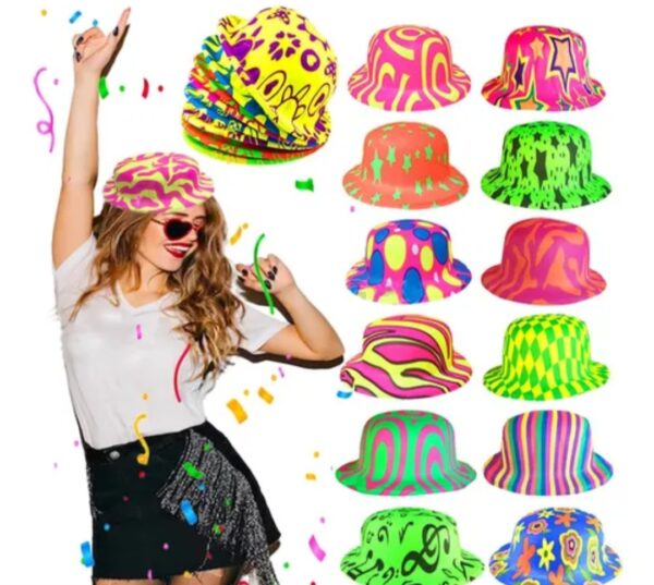 Sombrero neon estampado multicolor - Image 2