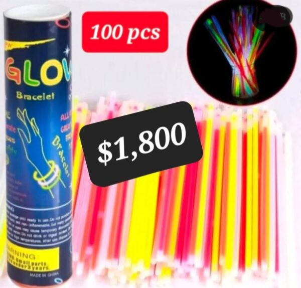 Pulcera neon paq.100pcs