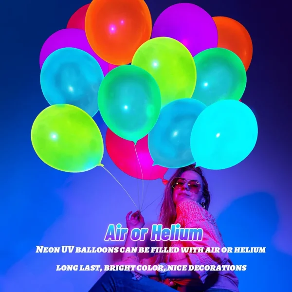 Globo latex neon redondo 100 pcs 12 pulg.