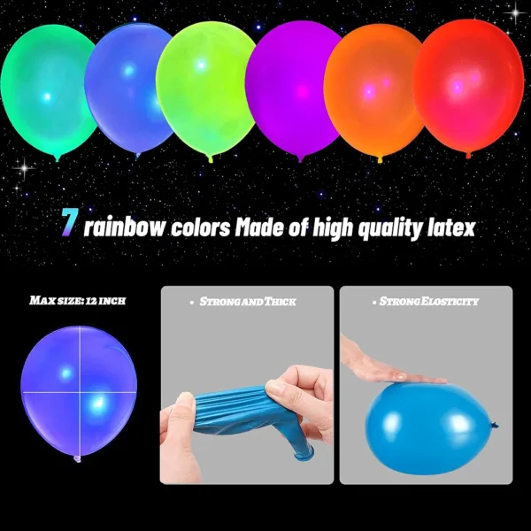 Globos latex neon surtido 50 pcs 9pulg. - Image 3