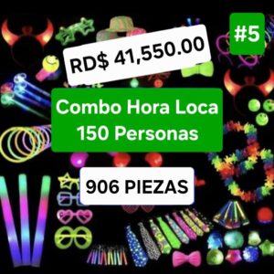 Combo #5 hora loca 150 personas 906 piezas
