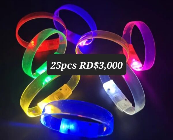 Oferta pulsera led plastico flexible 25pcs