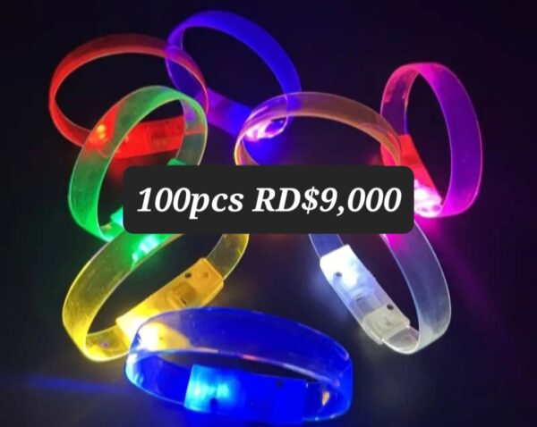 Oferta pulsera led plastico flexible 100pcs