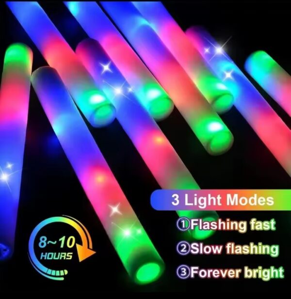 04 Palo espuma led multicolore 100pcs - Image 2