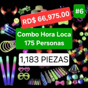 Combo #6 hora loca 175 personas 1,183 piezas