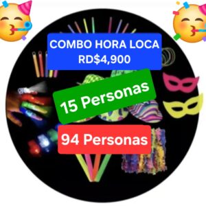 COMBO HORA LOCA PARA 15 PERSONAS 94 PIEZAS