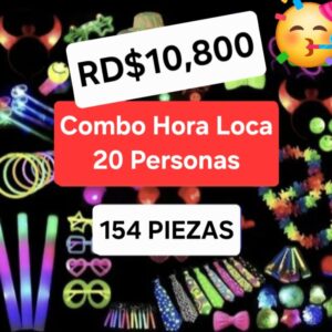 Combo hora loca 20 personas 154 piezas