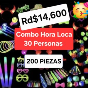Combo hora loca 30 personas 200 piezas