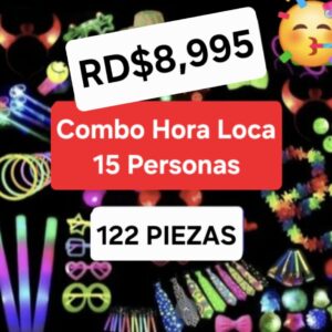 Combo hora loca 15 personas 122 piezas