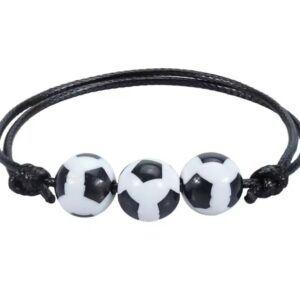 Pulseras de fútbol deportiva de plástico ajustables